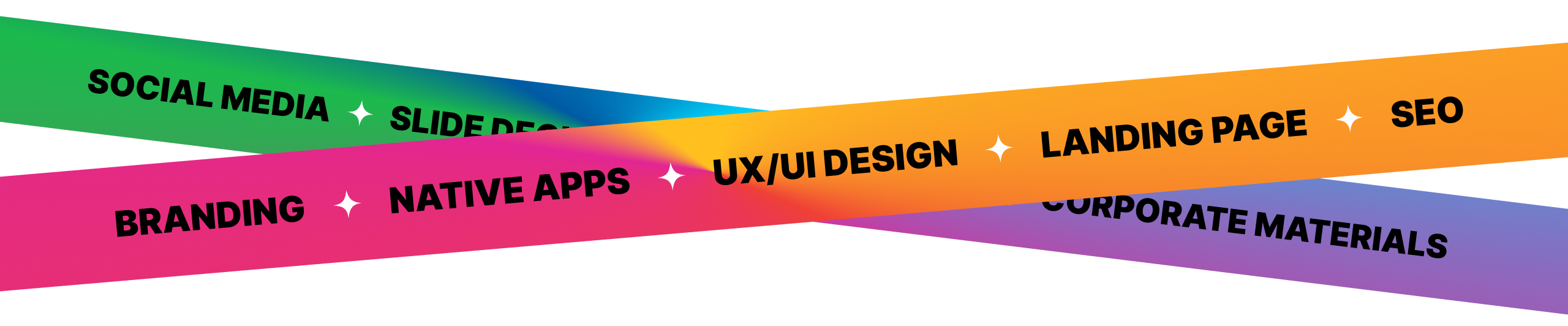 Social Media, Slide Deck, Corporate Materials, Branding, Native Apps, UX/UI Design, Landing Page, SEO